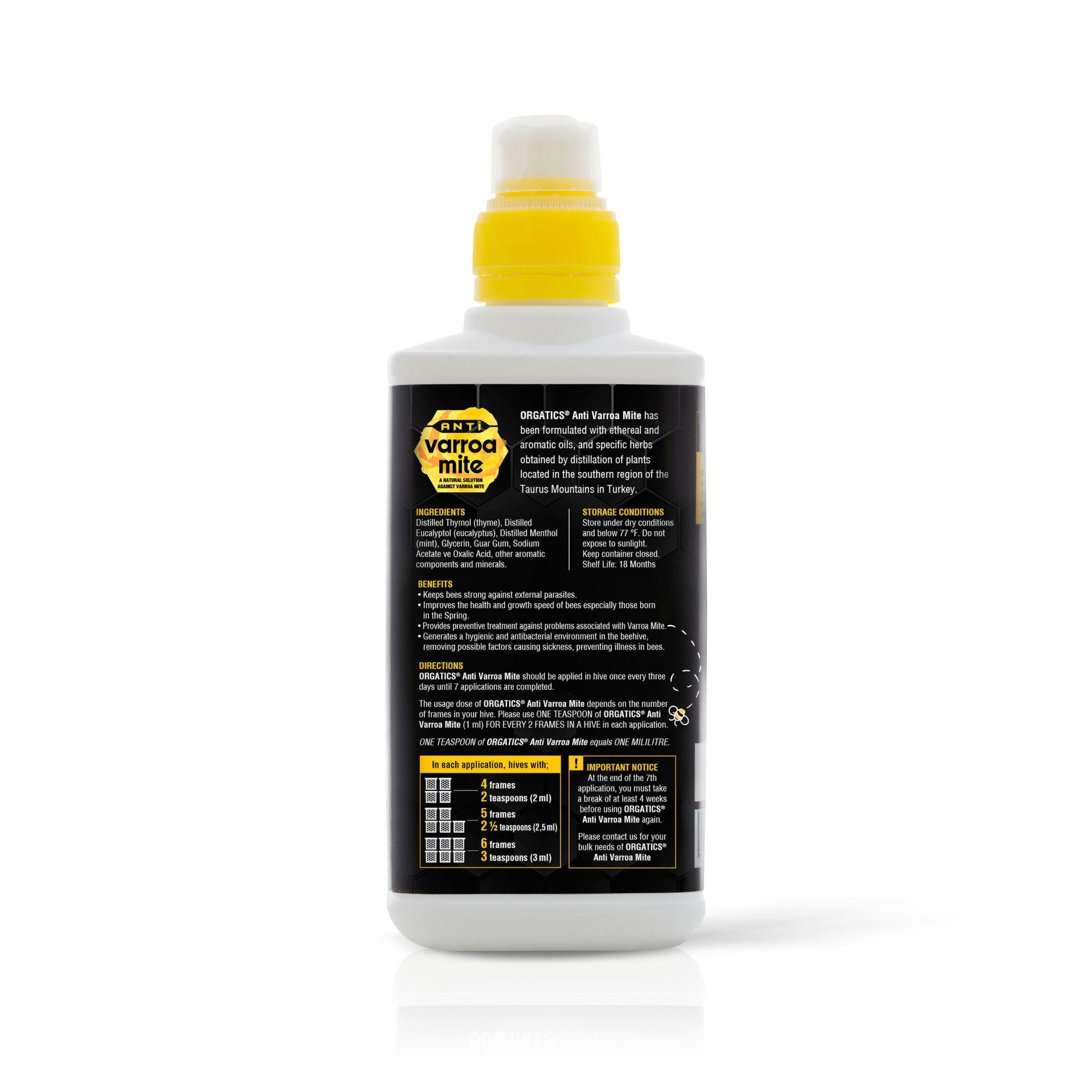 ORGATICS Anti Varroa Mite - 250 ml (Back)