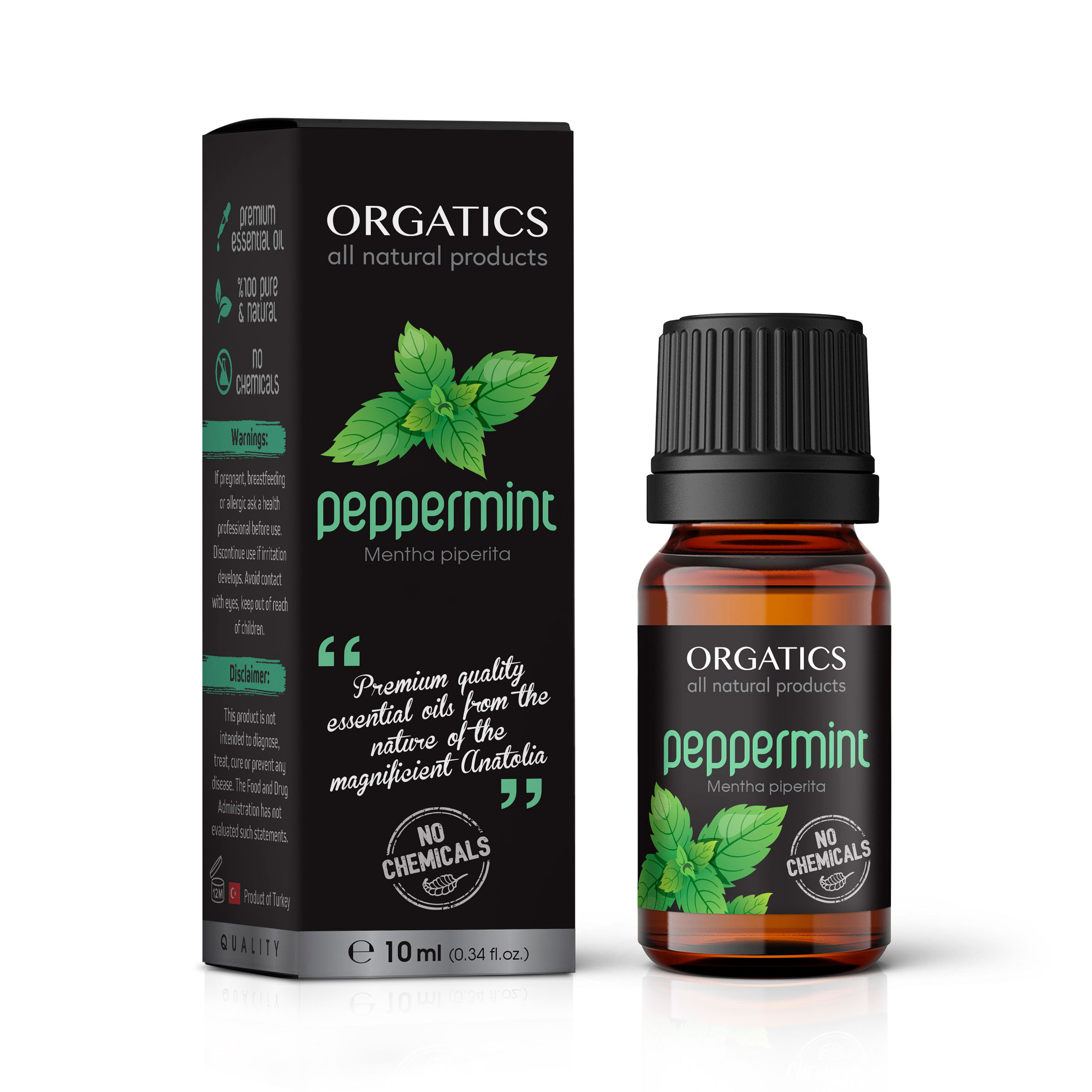 ORGATICS Peppermint Oil Bottle with Box